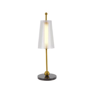 Lampe de table Toscana VONN Lighting, DEL, 20 po, laiton antique