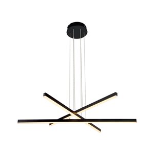 Luminaire suspendu Sirius VONN Lighting, DEL, 39,25 po, noir