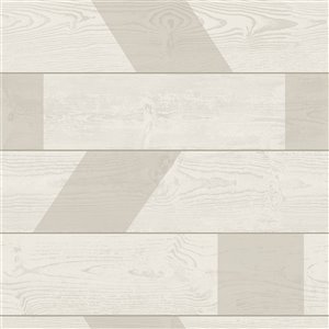 Scott Living Natural Graphic Shiplap Self-Adhesive Wallpaper - 20.5-in x 18-ft - Neutral