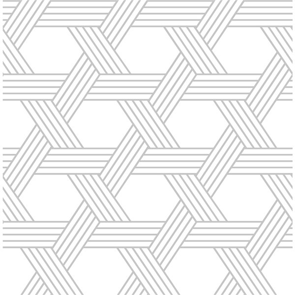 Scott Living Silver Illusion Self-Adhesive Wallpaper - 20.5-in x 18-ft - White/Grey