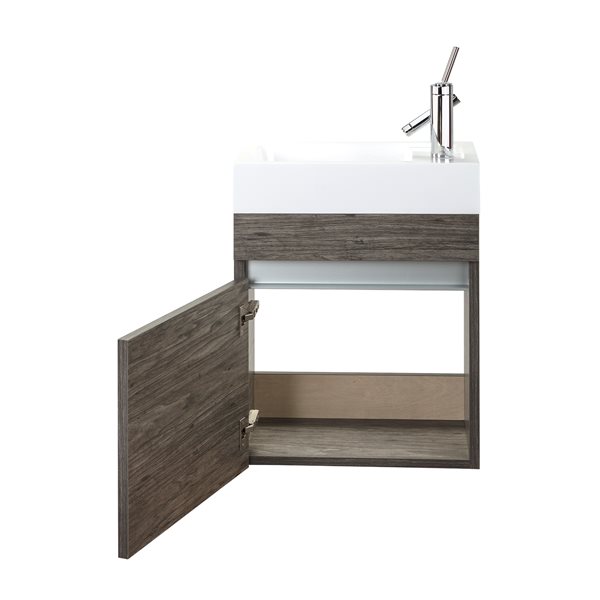 Cutler Kitchen & Bath Piccolo 18in Brown Single Sink Bathroom Vanity