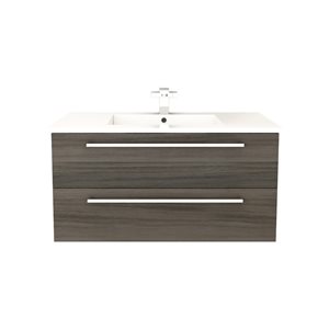 Vanité de la collection Silhouette de Cutler Kitchen & Bath, 36 po, noir