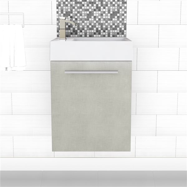 Cutler Kitchen Bath Boutique 18 in Grey Single Sink Bathroom