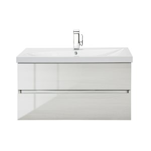 Cutler Kitchen & Bath Sangallo Gloss Collection Vanity - 36-in - Off-white