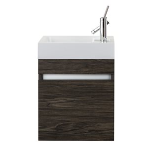 Vanité de la collection Piccolo de Cutler Kitchen & Bath, 18 po, noir