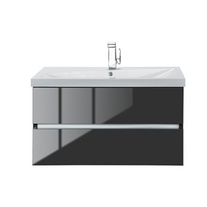 Vanité de la collection Sangallo Gloss de Cutler Kitchen & Bath, 36 po, gris