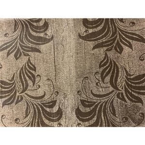 Dundee Deco Falkirk McGowen Peel and Stick Wallpaper Damask Printed Beige, Brown Leaves, Vines - 26.6 Sq. ft.