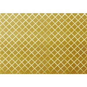 Dundee Deco Falkirk McGowen Peel and Stick Wallpaper Geometric Glitter Golden Rhombus Tiles - 26.6 Sq. ft.