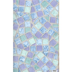 Dundee Deco Falkirk McGowen Peel and Stick Wallpaper Abstract Printed Mauve, Blue, Green Mosaic - 26.6 Sq. ft.