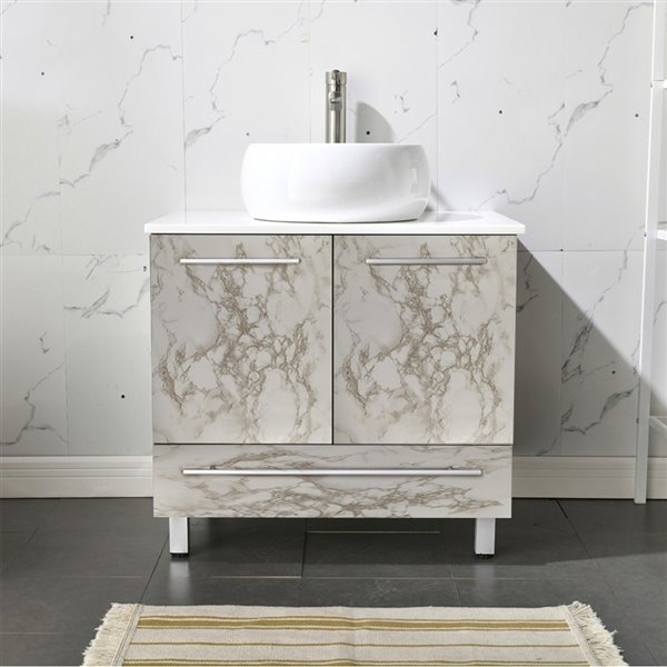 Dundee Deco Falkirk McGowen Peel and Stick Wallpaper Distressed Off-White, Charcoal Crackle Patina Marble - 26.6 Sq. ft.