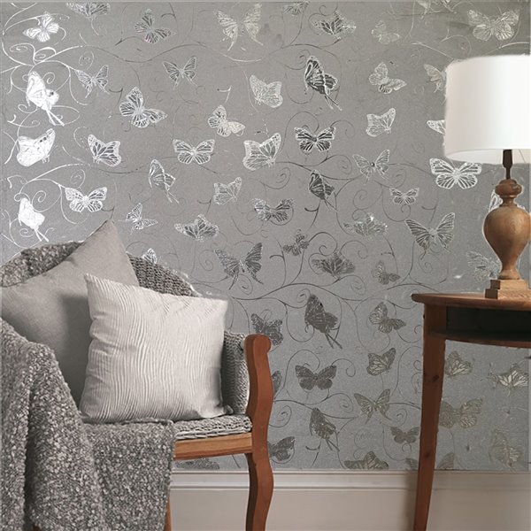 Silver Marble Tile Peel and Stick Removable Wallpaper  Say Decor LLC
