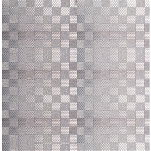 Dundee Deco Falkirk McGowen Peel and Stick Wallpaper Geometric Glitter Silver Tiles - 26.6 Sq. ft.