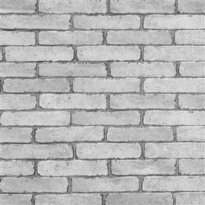 Dundee Deco Falkirk McGowen Peel and Stick Wallpaper Distressed Marble Dark Grey Bricks - 31.4 Sq. ft.