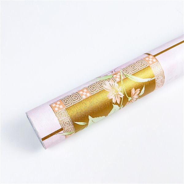 Dundee Deco Falkirk McGowen Peel and Stick Wallpaper Floral Printed Pink, Green Flowers in Tiles - 26.6 Sq. ft.