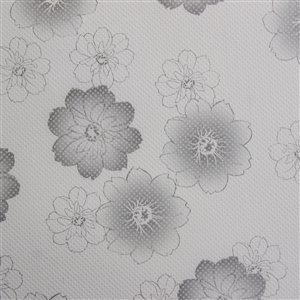 Dundee Deco Falkirk McGowen Peel and Stick Wallpaper Abstract Black, White Flowers - 35.5 Sq. ft.