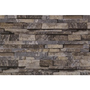 Dundee Deco Falkirk McGowen Peel and Stick Wallpaper Distressed Marble Grey, Yellow Slate - 35.5 Sq. ft.
