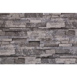 Dundee Deco Falkirk McGowen Peel and Stick Wallpaper Distressed Marble Grey, Beige Slate - 26.6 Sq. ft.