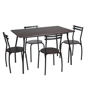 Ensemble de salle à manger FurnitureR de 5 pièces, table 31 po x 47 po