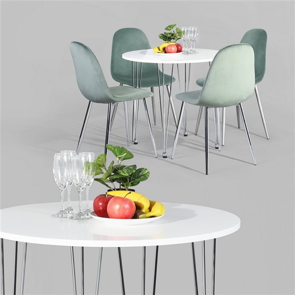 Furniturer Round Dining Table Small, Round Table Family Night