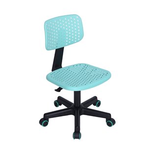 Chaise de bureau colorée IWC FurnitureR avec 5 roulettes, turquoise