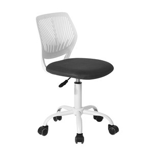Homycasa Teen Task Chair Chaise de bureau en maille pivotante en hauteur réglable - Gris