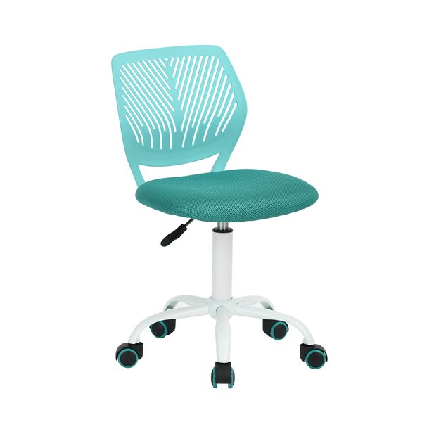 Chaise de bureau CARNATION FurnitureR et dossier en mailles respirant, turquoise