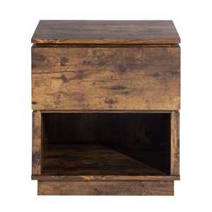 Table de chevet vintage avec un tiroir et espace de rangement, 19.88 po x 22.05 po x 14.96 po