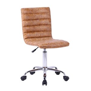 Plata Import Moe Modern Office Chair with Antique Finish- Tan