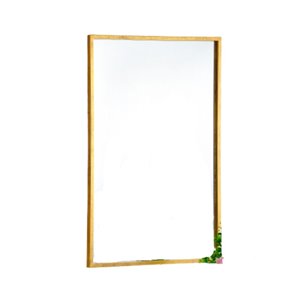 Plata Import Ruo Rectangle Wall Mirror - Vertical/Horizontal - Gold