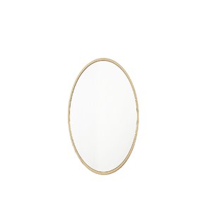 Plata Import Obio Oval Wall Mirror - Vertical - Gold