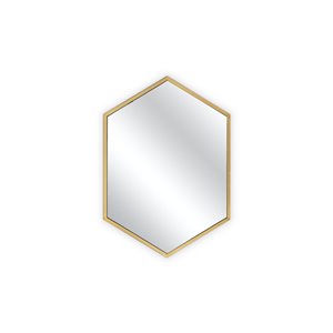 Plata Import Totem Hexagon Wall Mirror - Vertical/Horizontal - Gold