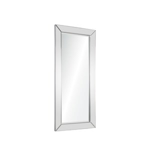 Plata Import Tipton Rectangle Floor Mirror - Vertical - Chrome
