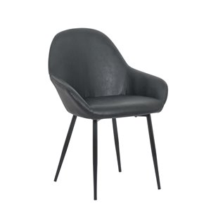 Plata Import Burson Dining Arm Chair - Black