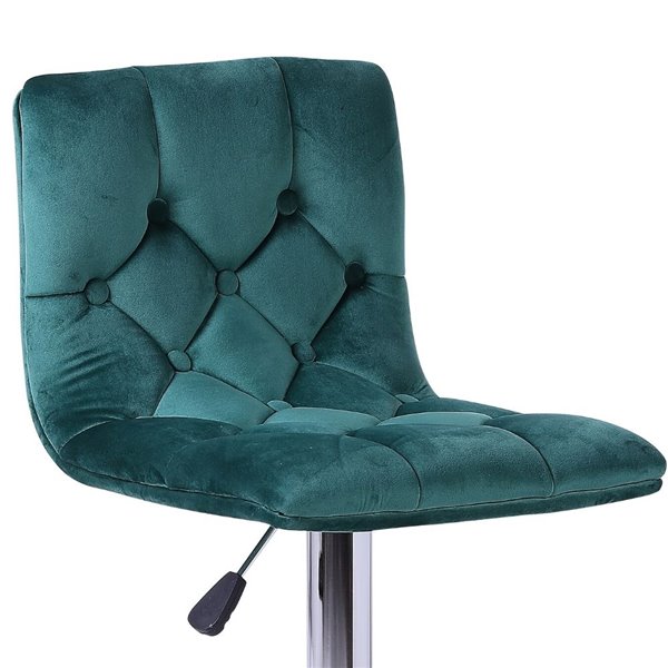 Plata Import Alan Bar Stool - Adjustable & Swivel - Green - Set of 2