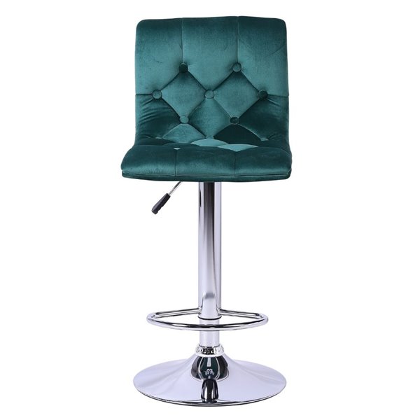 Plata Import Alan Bar Stool - Adjustable & Swivel - Green - Set of 2