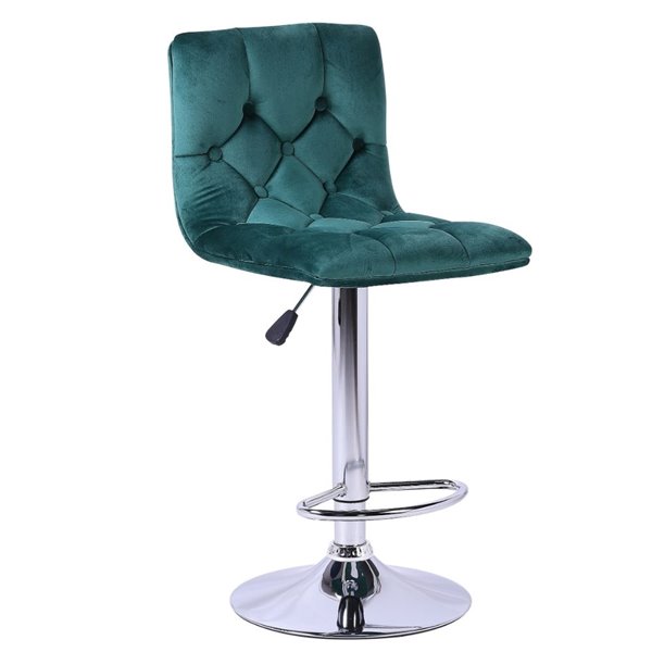 Plata Import Alan Bar Stool - Adjustable & Swivel - Green - Set of 2