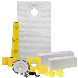Ensemble de douche rond en ABS Pro Gen II de Warmly Yours, 32 po x 60 po