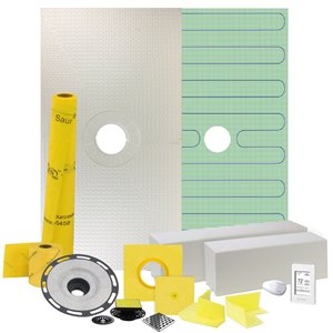 Ensemble de chauffage et douche en PVC Pro Gen II de Warmly Yours, 32 po x 60 po