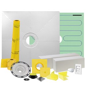 Ensemble de chauffage et douche en PVC Pro Gen II de Warmly Yours, 48 po x 48 po