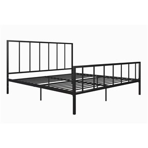 DHP Stella Metal Bed - King - 46-in x 78-in x 82.5-in - Black