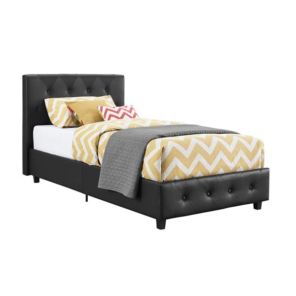 Dhp Dakota Upholstered Bed Twin 39, Twin Leather Bed