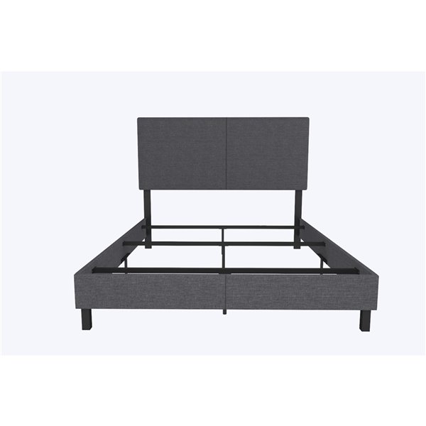 DHP Janford Upholstered Bed Queen 45.5in x 64in x 82.5in Gray