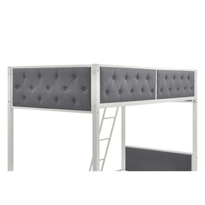 DHP Silver Screen Bunk Bed Over Futon - Twin/Twin - 41.5-in x 77.5-in x 72-in - Silver