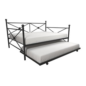DHP Lubin Daybed and Trundle - Full - 43-in x 56-in x 77.5-in - Black