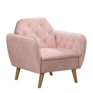 Chaise avec mousse mémoire Tallulah de Novogratz, 17,5 po, Rose