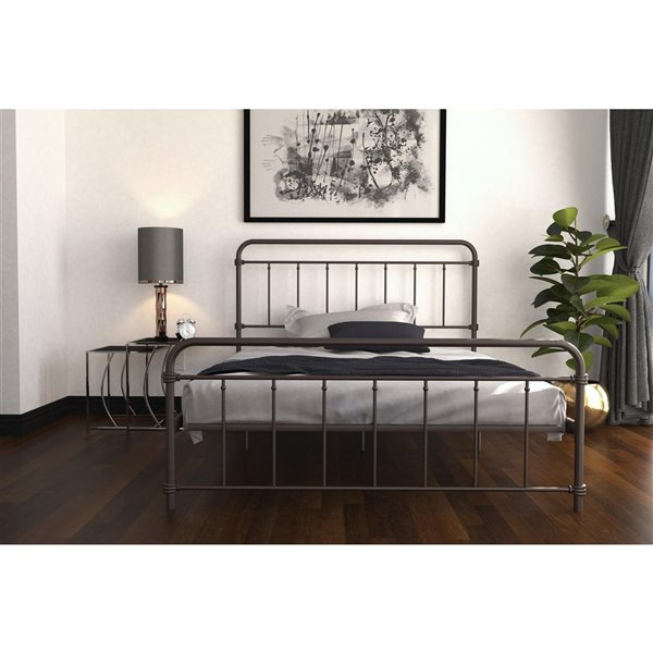 DHP Wallace Metal Bed - Full - 46-in x 57-in x 78-in - Bronze