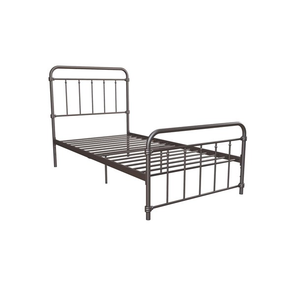 Dhp Wallace Metal Bed Twin 46 In X, Black Metal Twin Bed Frame Canada