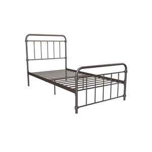 DHP Wallace Metal Bed - Twin - 46-in x 42-in x 78-in - Bronze