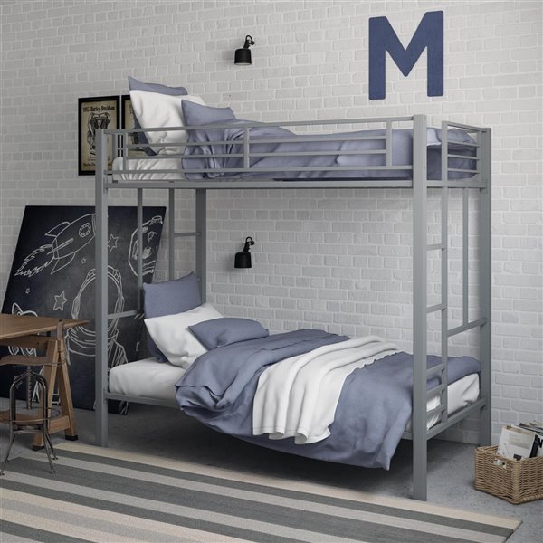 Your Zone Bunk Bed Twin 72 In X, Your Zone Premium Twin Full Bunk Bed