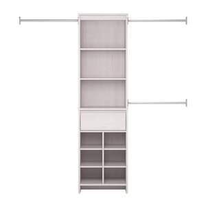 Little Seeds Grow-with-Me Adjustable Kids' Closet Organizer System - 15.7-in x 76.6-in - White